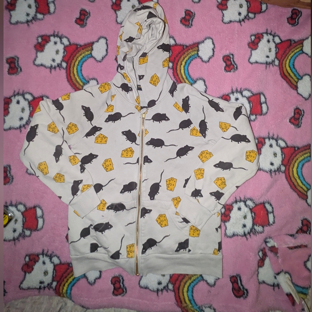 Mini Rodini Mouse Zip Up Hoodie